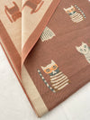 LARGE PINK CAT THICK REVERSIBLE WINTER SHAWL BLANKET SCARF