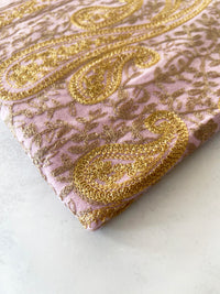 LARGE PINK PAISLEY CASHMERE COTTON BLEND WINTER SHAWL BLANKET SCARF