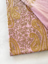 LARGE PINK PAISLEY CASHMERE COTTON BLEND WINTER SHAWL BLANKET SCARF