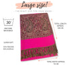 LARGE PLAIN FUCHSIA PINK REVERSIBLE MULTI COLOUR PAISLEY PRINT PASHMINA SHAWL SCARF WRAP