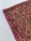 LARGE PLAIN FUCHSIA PINK REVERSIBLE MULTI COLOUR PAISLEY PRINT PASHMINA SHAWL SCARF WRAP