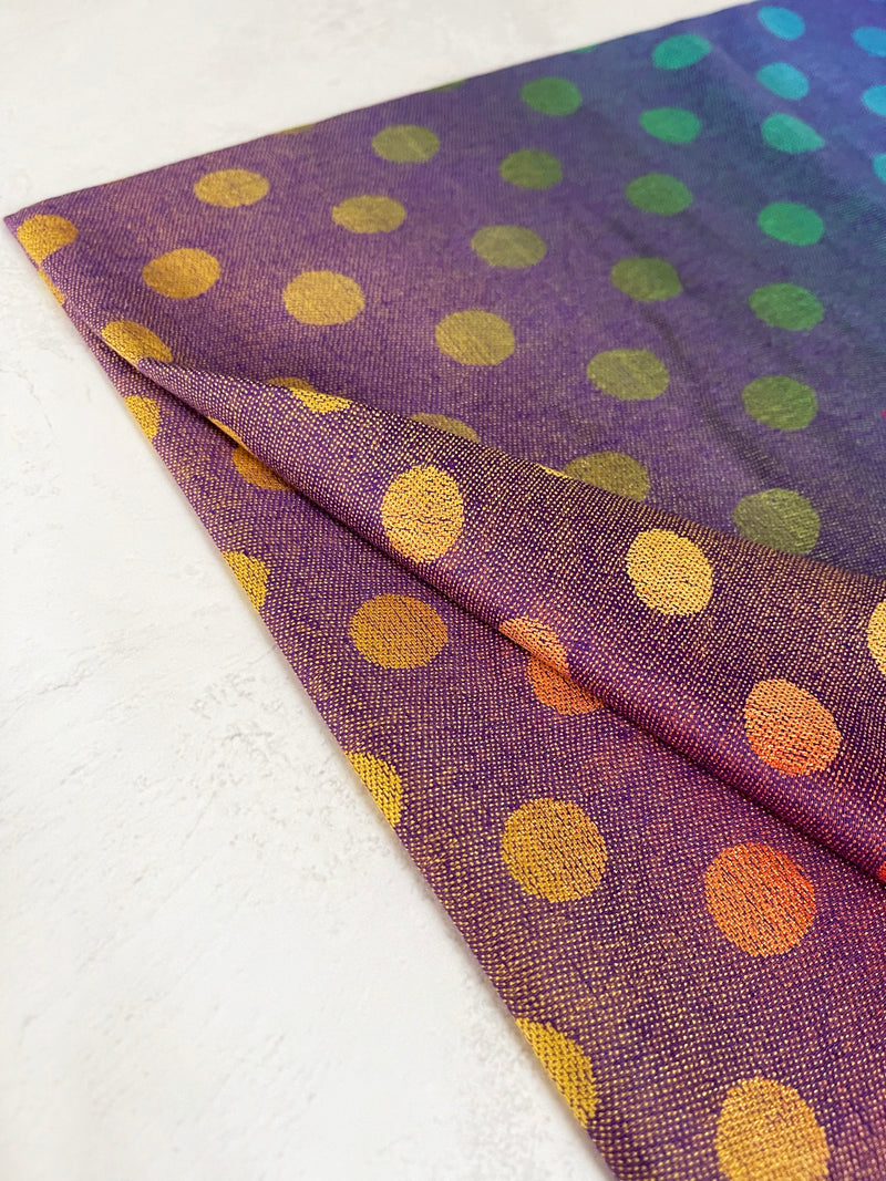 LARGE PURPLE MULTI-COLOUR DOT PRINT PASHMINA SHAWL SCARF