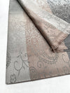 LARGE REVERSIBLE GREY OMBRE PAISLEY PRINT PASHMINA SHAWL SCARF WRAP