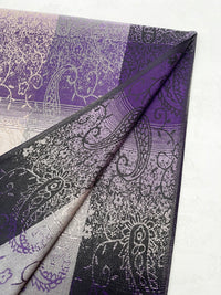 LARGE REVERSIBLE PURPLE OMBRE PAISLEY PRINT PASHMINA SHAWL SCARF WRAP