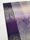 LARGE REVERSIBLE PURPLE OMBRE PAISLEY PRINT PASHMINA SHAWL SCARF WRAP