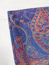LARGE ROYAL BLUE MULTI COLOUR PAISLEY PASHMINA SHAWL SCARF WRAP
