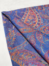 LARGE ROYAL BLUE MULTI COLOUR PAISLEY PASHMINA SHAWL SCARF WRAP