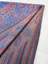 LARGE ROYAL BLUE MULTI COLOUR PAISLEY PASHMINA SHAWL SCARF WRAP