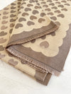 LARGE BEIGE HEART PRINT REVERSIBLE CASHMERE WINTER SHAWL BLANKET SCARF