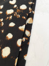 LARGE BLACK WOOL SPOTTY LEOPARD PRINT SCARF