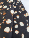LARGE BLACK WOOL SPOTTY LEOPARD PRINT SCARF