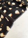 LARGE BLACK WOOL SPOTTY LEOPARD PRINT SCARF