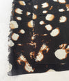 LARGE BLACK WOOL SPOTTY LEOPARD PRINT SCARF