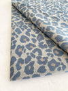 LARGE BLUE LEOPARD PRINT REVERSIBLE WINTER SHAWL BLANKET SCARF
