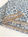 LARGE BLUE LEOPARD PRINT REVERSIBLE WINTER SHAWL BLANKET SCARF