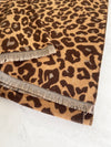 LARGE BROWN LEOPARD PRINT REVERSIBLE WINTER SHAWL BLANKET SCARF