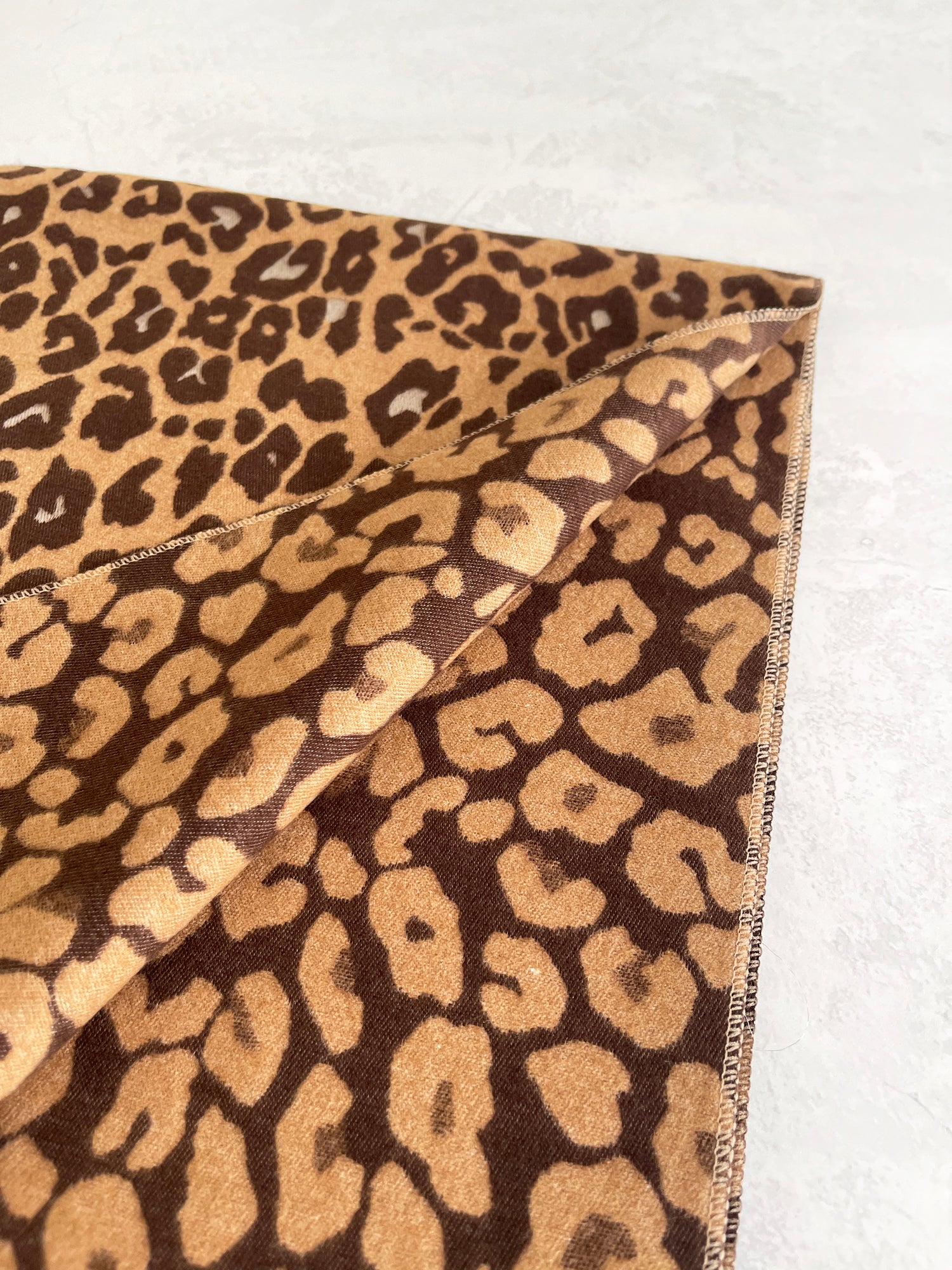 LARGE BROWN LEOPARD PRINT REVERSIBLE WINTER SHAWL BLANKET SCARF