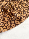 LARGE BROWN LEOPARD PRINT REVERSIBLE WINTER SHAWL BLANKET SCARF