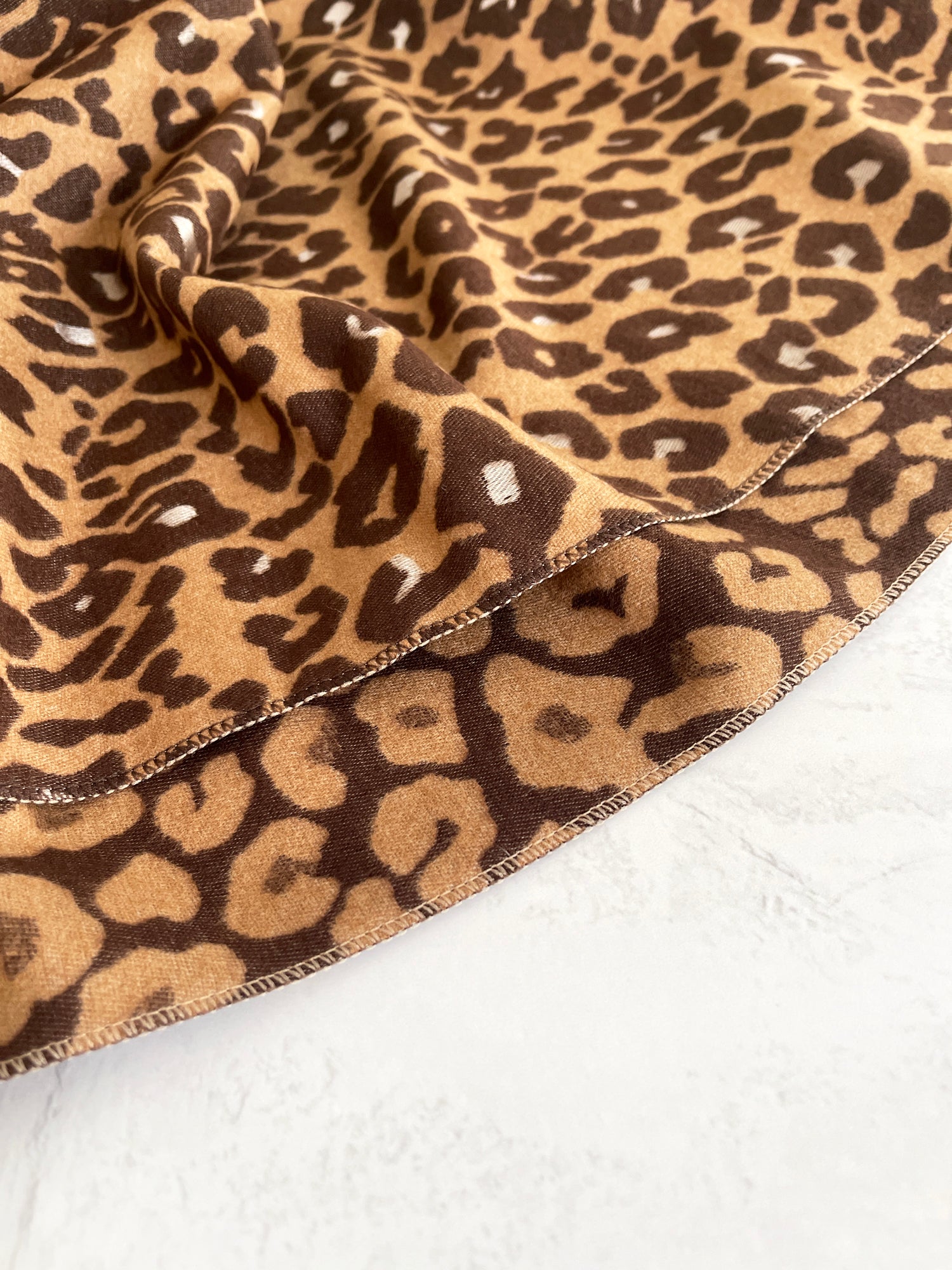 LARGE BROWN LEOPARD PRINT REVERSIBLE WINTER SHAWL BLANKET SCARF