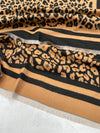 LARGE BROWN TAN LEOPARD PRINT REVERSIBLE WINTER SHAWL BLANKET SCARF