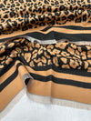 LARGE BROWN TAN LEOPARD PRINT REVERSIBLE WINTER SHAWL BLANKET SCARF