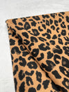 LARGE BROWN TAN LEOPARD PRINT REVERSIBLE WINTER SHAWL BLANKET SCARF