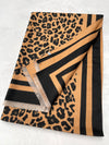 LARGE BROWN TAN LEOPARD PRINT REVERSIBLE WINTER SHAWL BLANKET SCARF