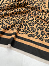 LARGE BROWN TAN LEOPARD PRINT REVERSIBLE WINTER SHAWL BLANKET SCARF