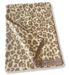LARGE CREAM LEOPARD PRINT REVERSIBLE WINTER SHAWL BLANKET SCARF