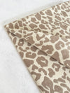 LARGE CREAM LEOPARD PRINT REVERSIBLE WINTER SHAWL BLANKET SCARF