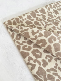 LARGE CREAM LEOPARD PRINT REVERSIBLE WINTER SHAWL BLANKET SCARF