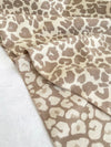 LARGE CREAM LEOPARD PRINT REVERSIBLE WINTER SHAWL BLANKET SCARF
