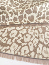 LARGE CREAM LEOPARD PRINT REVERSIBLE WINTER SHAWL BLANKET SCARF