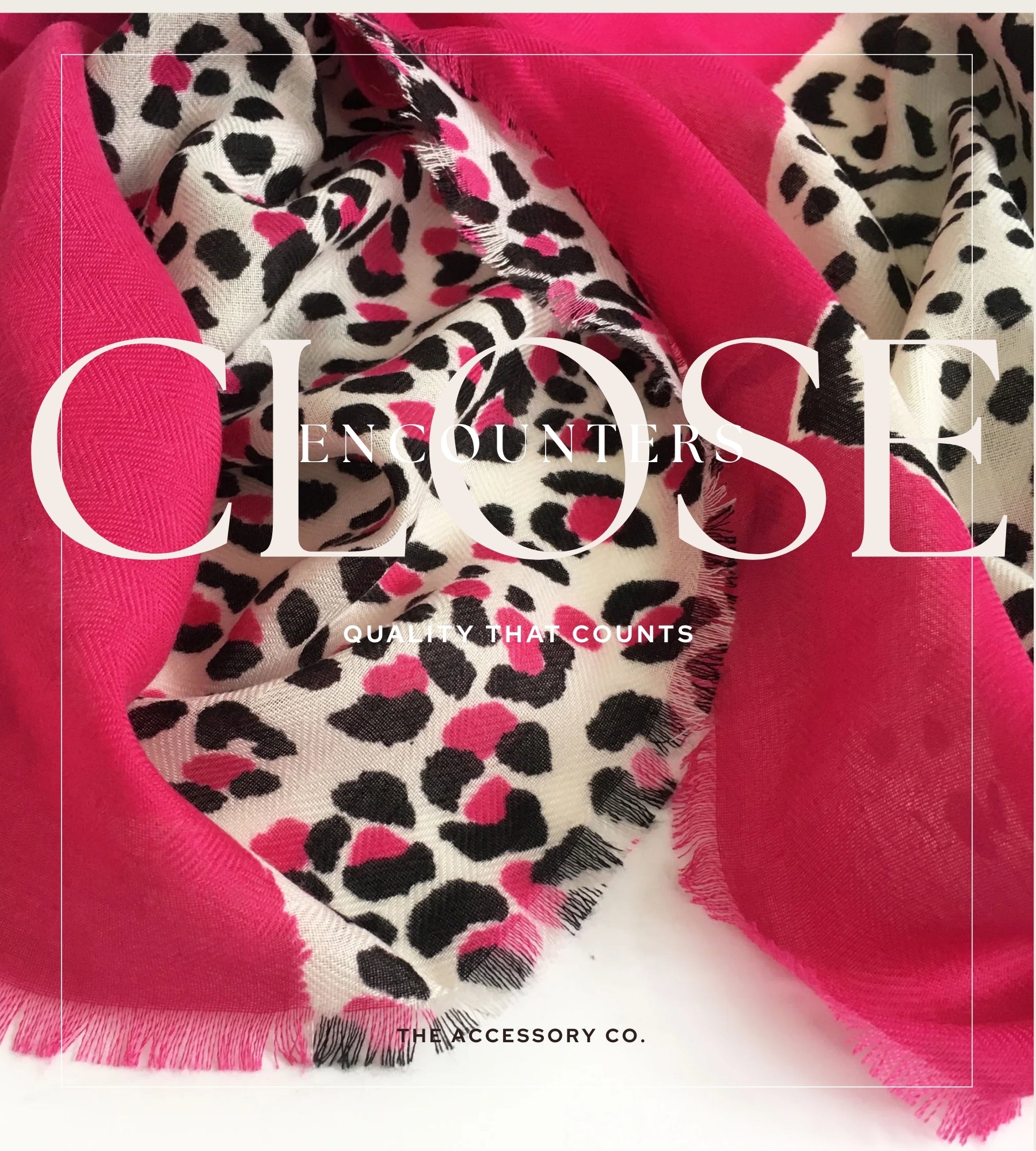 LARGE FUCHSIA PINK TIGER AND LEOPARD PRINT SHAWL SCARF