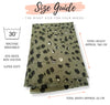 LARGE GREEN WOOL SPOTTY LEOPARD PRINT SCARF