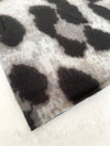 LARGE GREY WOOL BIG LEOPARD PRINT SCARF
