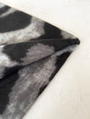 LARGE GREY WOOL BIG LEOPARD PRINT SCARF