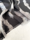 LARGE GREY WOOL BIG LEOPARD PRINT SCARF