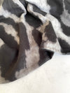 LARGE GREY WOOL BIG LEOPARD PRINT SCARF