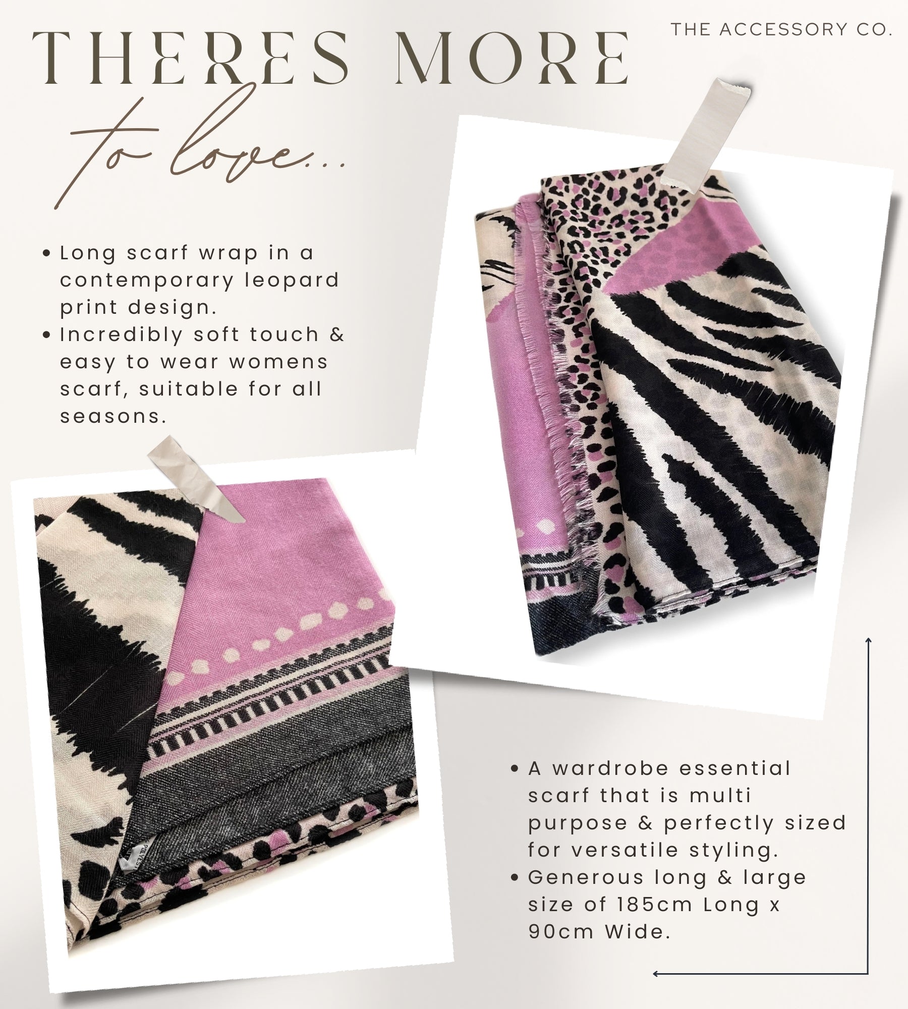 LARGE LILAC TIGER AND LEOPARD PRINT SHAWL SCARF