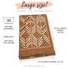 LARGE NUDE RETRO PRINT REVERSIBLE WOOL WINTER SHAWL BLANKET SCARF