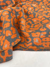 LARGE ORANGE LEOPARD PRINT REVERSIBLE WINTER SHAWL BLANKET SCARF
