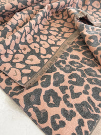 LARGE PINK LEOPARD PRINT REVERSIBLE WINTER SHAWL BLANKET SCARF