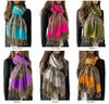 LARGE PLAIN GREEN REVERSIBLE MULTI COLOUR PAISLEY PRINT PASHMINA SHAWL SCARF WRAP