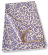 LARGE PURPLE LEOPARD PRINT REVERSIBLE WINTER SHAWL BLANKET SCARF