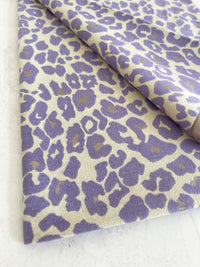 LARGE PURPLE LEOPARD PRINT REVERSIBLE WINTER SHAWL BLANKET SCARF