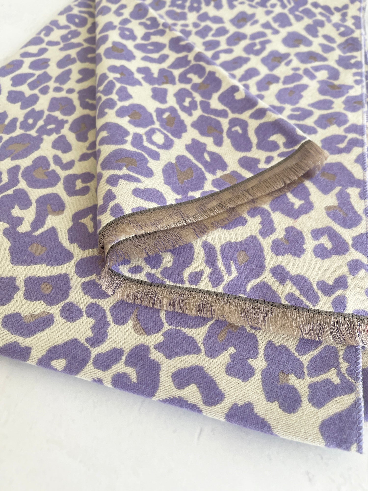 LARGE PURPLE LEOPARD PRINT REVERSIBLE WINTER SHAWL BLANKET SCARF