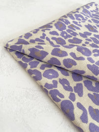 LARGE PURPLE LEOPARD PRINT REVERSIBLE WINTER SHAWL BLANKET SCARF