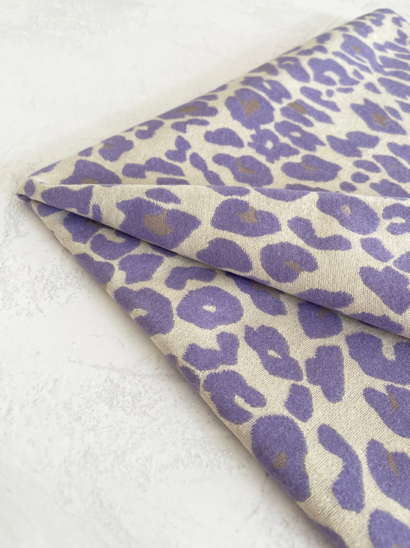 LARGE PURPLE LEOPARD PRINT REVERSIBLE WINTER SHAWL BLANKET SCARF