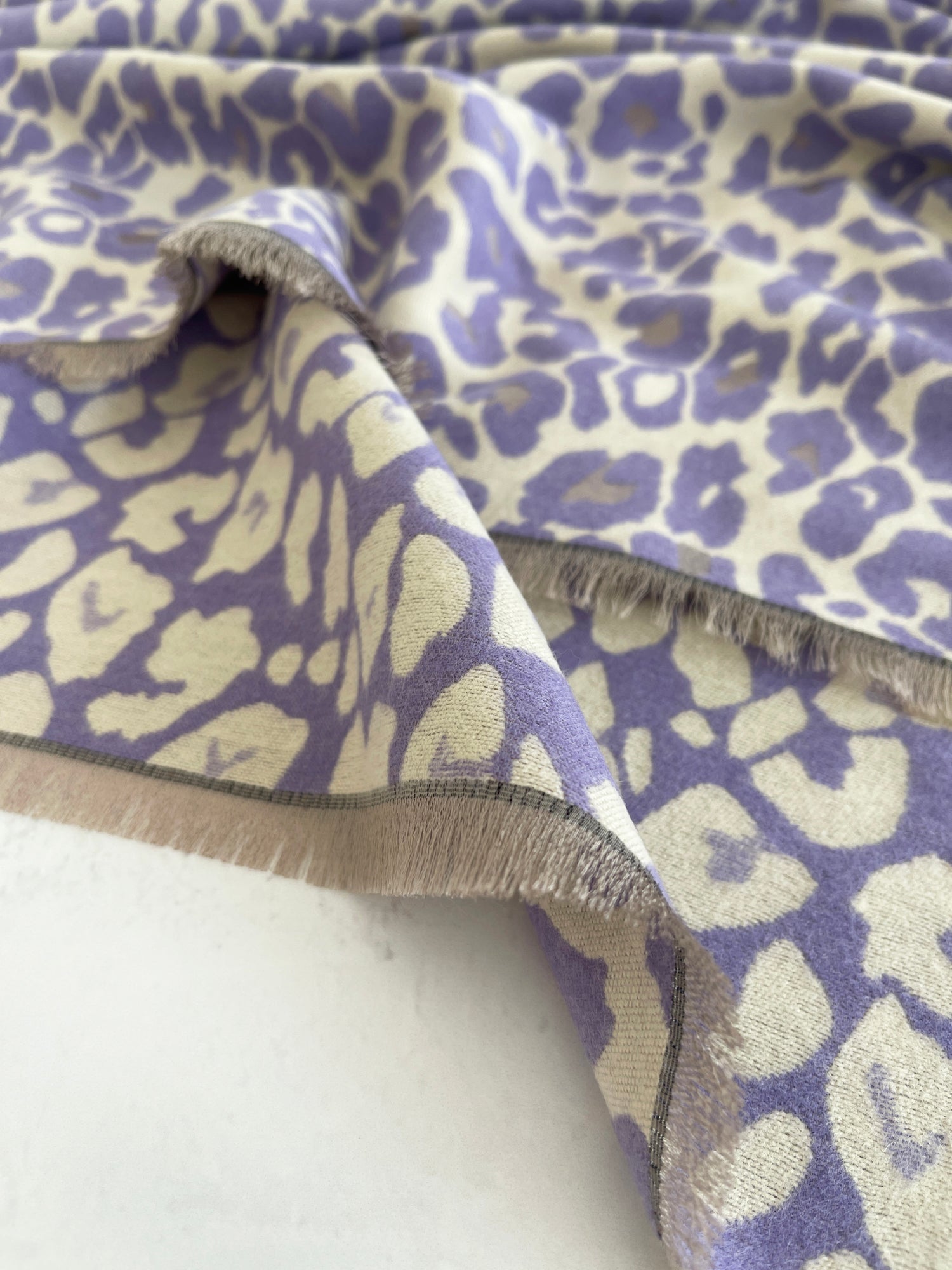 LARGE PURPLE LEOPARD PRINT REVERSIBLE WINTER SHAWL BLANKET SCARF